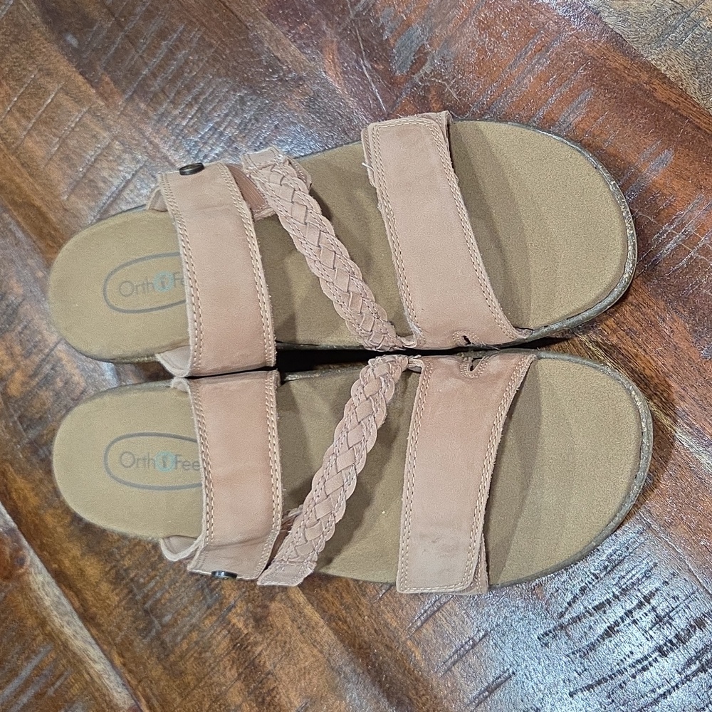 Women's Tan Orthofeet Sandals - Picture 2 of 7